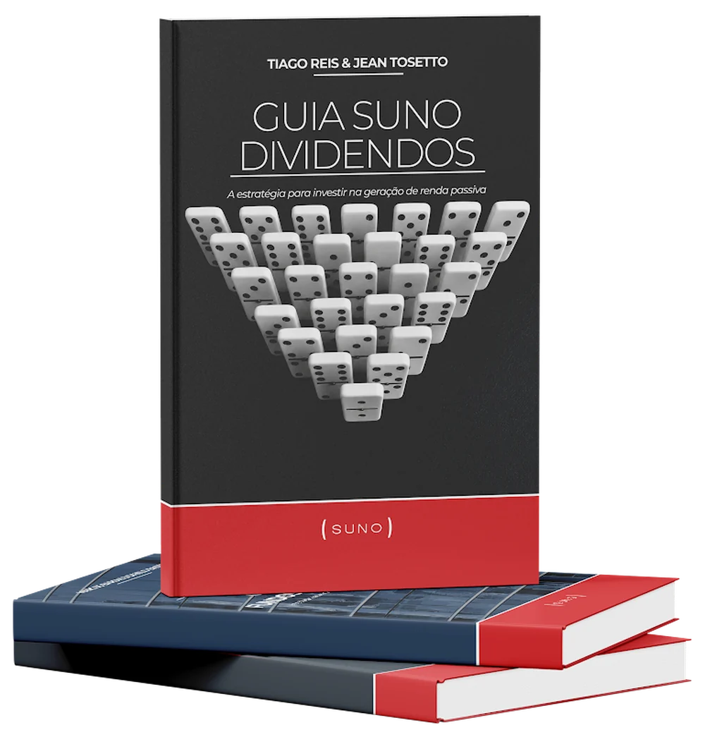 Os três livros da Suno empilhados